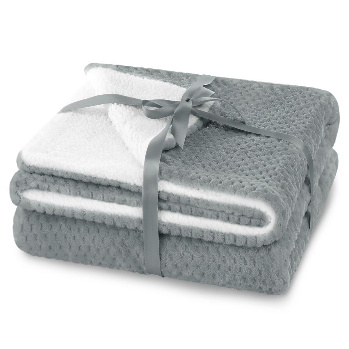 Tagesdecke SHLEEPY graue Farbe mit Jacquardmuster klassischer Stil 220x240