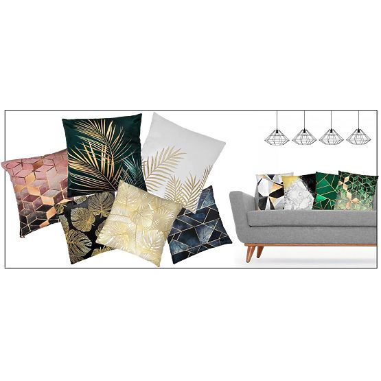 3D-Kissenbezug - Marmor