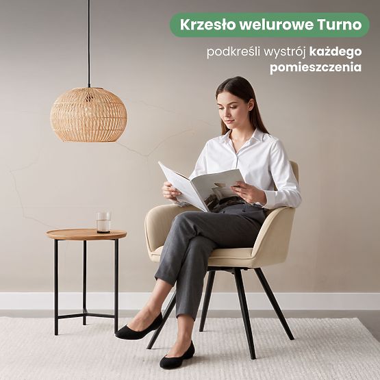 4x Samt-Drehstuhl mit Steppung Beige TURNO Schwarze Beine