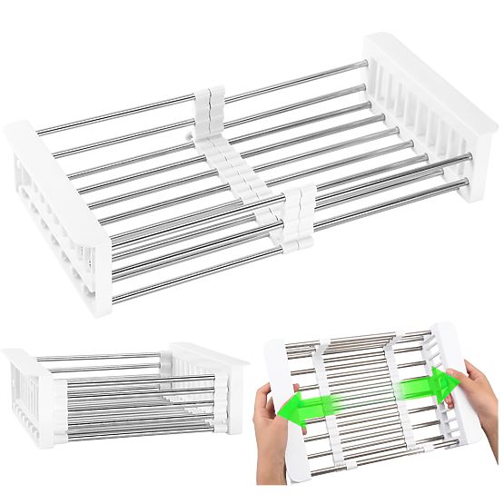 Abtropfgestell Trockner für Gemüse ORDOS weiß für Spüle