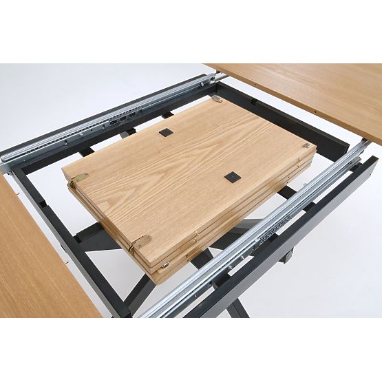 ACORD ausziehbarer Tisch, natur/schwarz (2p=1 Stück)