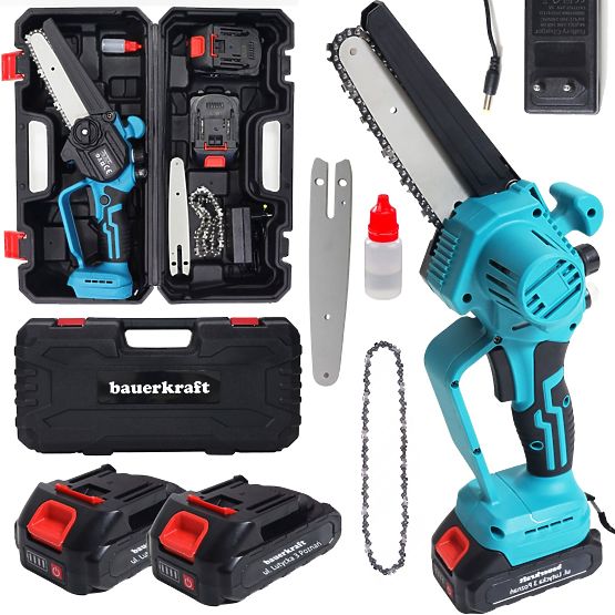 Akku-Kettensäge Mini Handsäge bürstenloser Motor 21V + Koffer