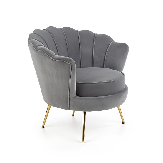 AMORINITO Relaxsessel grau / gold