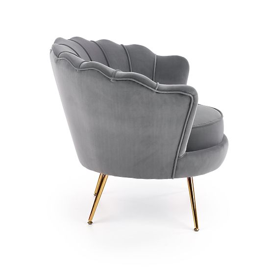 AMORINITO Relaxsessel grau / gold