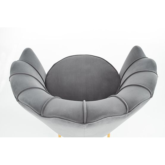 AMORINITO Relaxsessel grau / gold