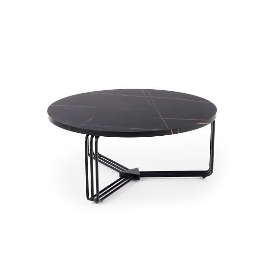 ANTICA Couchtisch Platte - schwarzer Marmor, Gestell - schwarz (2p=1Stk)