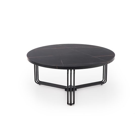 ANTICA Couchtisch Platte - schwarzer Marmor, Gestell - schwarz (2p=1Stk)