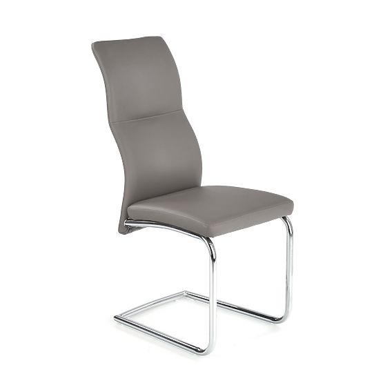 ARCO Chromstuhl aus Metall / Kunstleder Farbe Asche (1p=2 Stück)