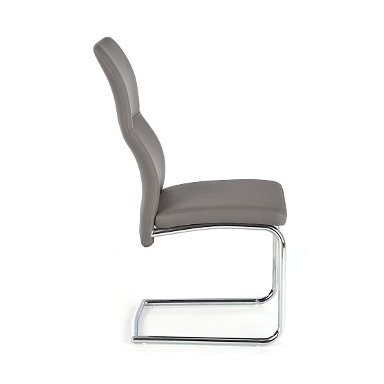 ARCO Chromstuhl aus Metall / Kunstleder Farbe Asche (1p=2 Stück)