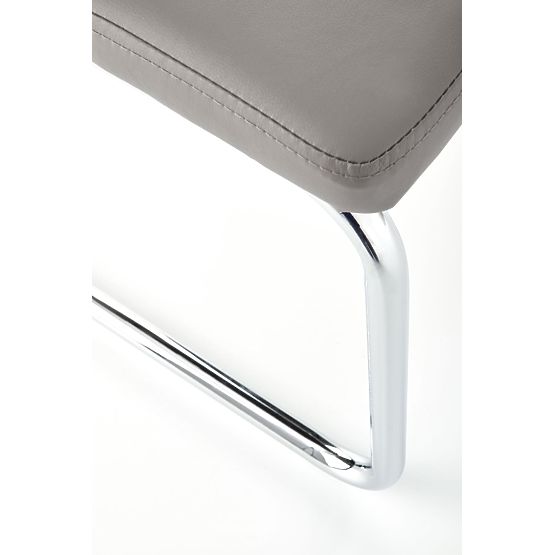 ARCO Chromstuhl aus Metall / Kunstleder Farbe Asche (1p=2 Stück)