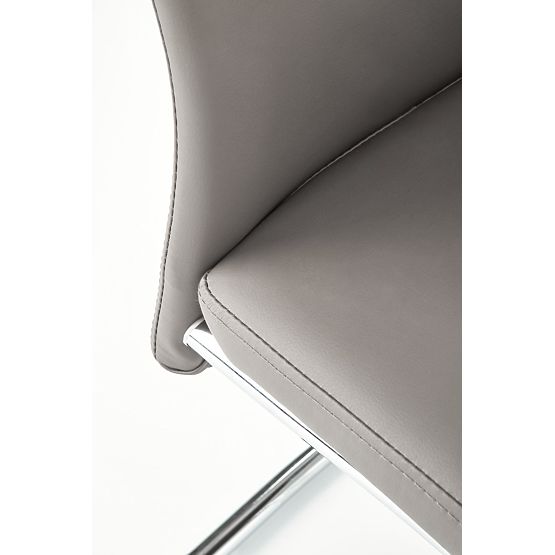 ARCO Chromstuhl aus Metall / Kunstleder Farbe Asche (1p=2 Stück)