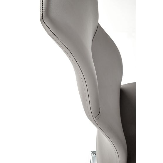 ARCO Chromstuhl aus Metall / Kunstleder Farbe Asche (1p=2 Stück)