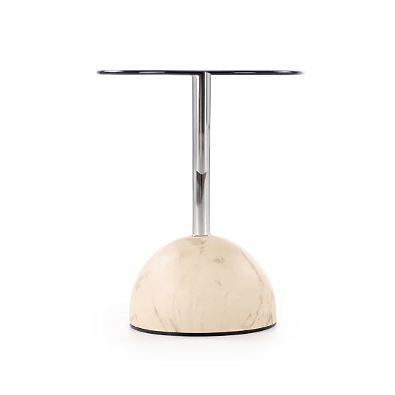 ARIANA Couchtisch, beiger Marmor / braun (2 Stück = 1 Set)