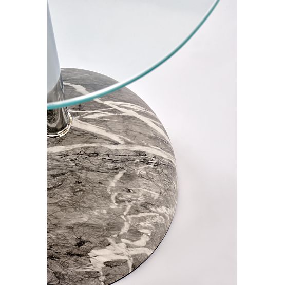 ARIANA Couchtisch, grauer Marmor / transparent (2p=1 Stk)