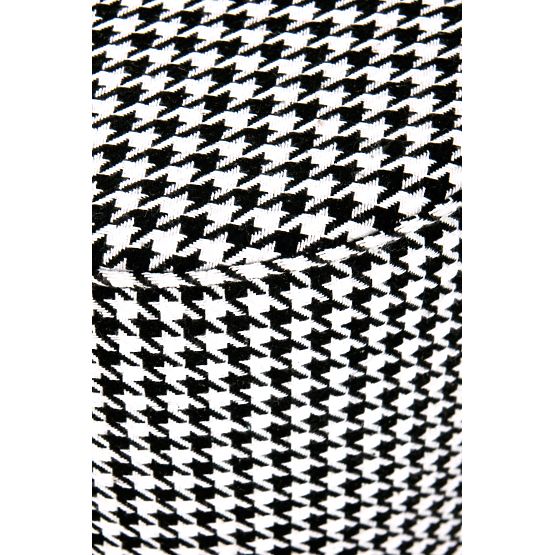 ARUNA Pouf Schwarz/Weiß/Gold (1p=1Stk)