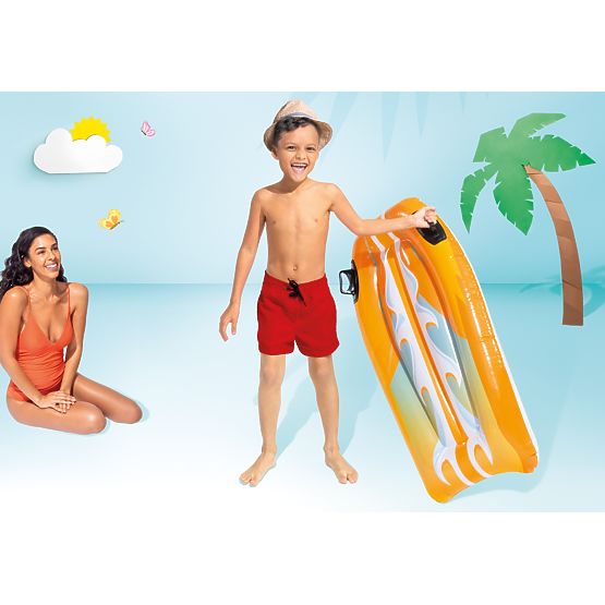 Aufblasbares Schwimmbrett mit Griffen für Kinder INTEX 58165 ORANGE