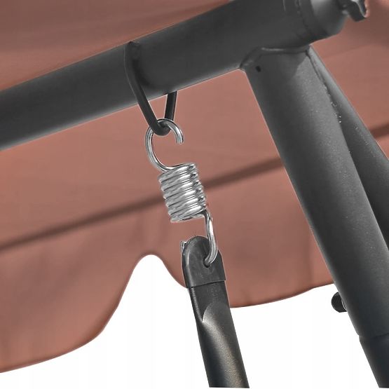 Ausziehbare Gartenschaukel 2-in-1 mit Kissen braun