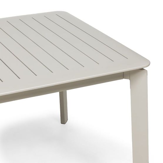 Ausziehbarer Gartentisch Canelli 205-286 cm, Aluminium, rechteckig, hellbeige