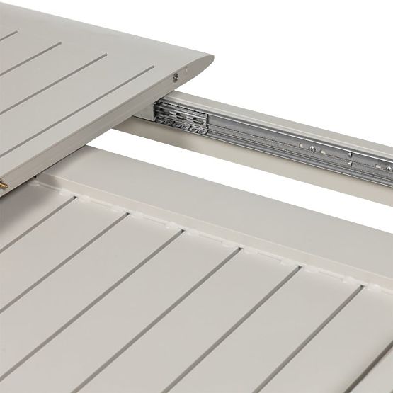 Ausziehbarer Gartentisch Canelli 205-286 cm, Aluminium, rechteckig, hellbeige