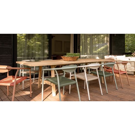 Ausziehbarer Gartentisch Castello, 200-295 cm, Teak-Optik, Akazienholz FSC