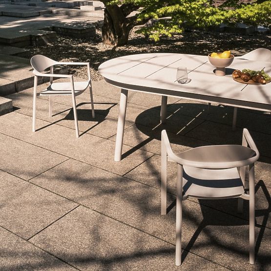 Ausziehbarer Gartentisch Marinelli 230-300 cm, Aluminium, hellbeige