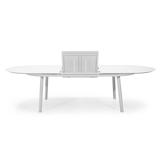 Ausziehbarer Gartentisch Marinelli 230-300 cm, Aluminium, weiß