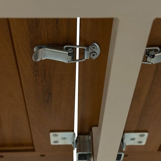 Ausziehbarer Gartentisch Porticato 211-300 cm Akazienholz FSC, Teakoptik, hellbeige