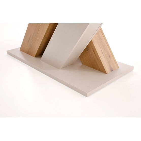 Ausziehbarer Tisch BRANDON 160-200/90 cm Kaschmir/Eiche Cremona (2p=1Stk)