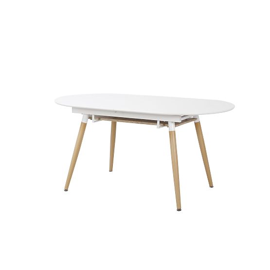 Ausziehbarer Tisch CALIBER weiß / Eiche San Remo (1p=1Stk)