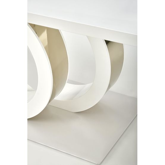 Ausziehbarer Tisch GALARDO, weiß / gold (3p=1ks)