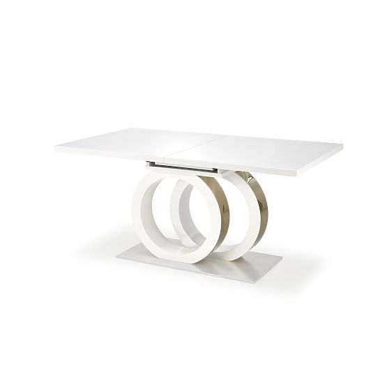 Ausziehbarer Tisch GALARDO, weiß / gold (3p=1ks)