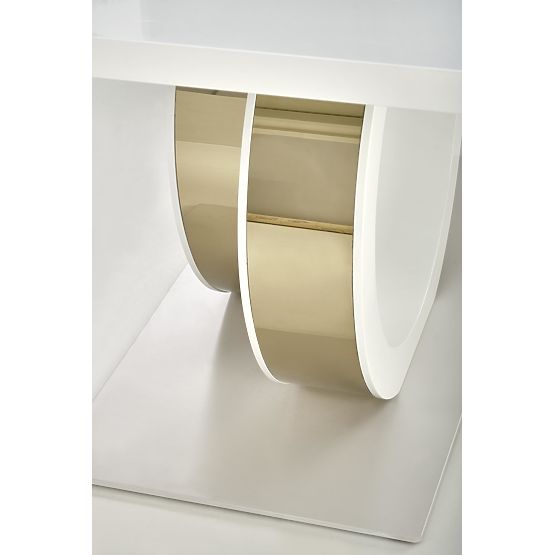 Ausziehbarer Tisch GALARDO, weiß / gold (3p=1ks)