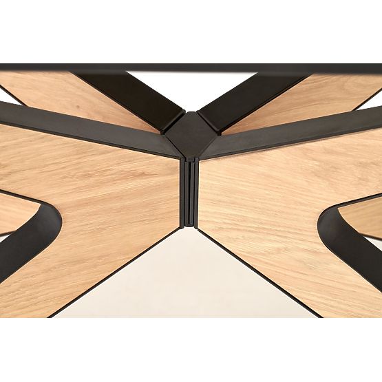 Ausziehbarer Tisch JAMES, natur/schwarz (2p=1Stk)