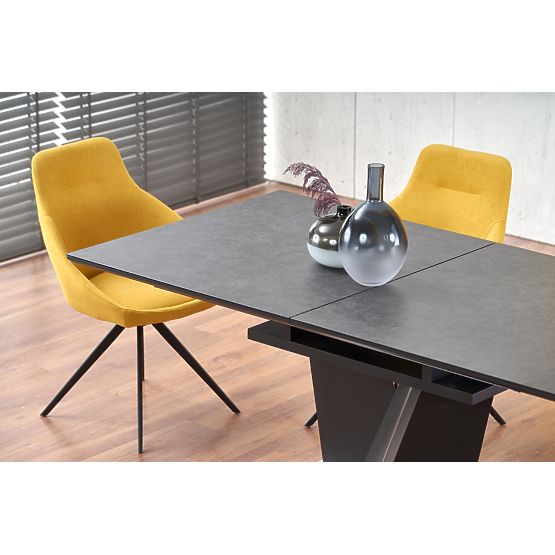 Ausziehbarer Tisch SALVADOR Platte - dunkle Asche, Beine - dunkle Asche (3p=1Stk)