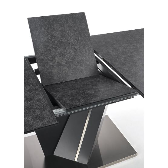 Ausziehbarer Tisch SALVADOR Platte - dunkle Asche, Beine - dunkle Asche (3p=1Stk)