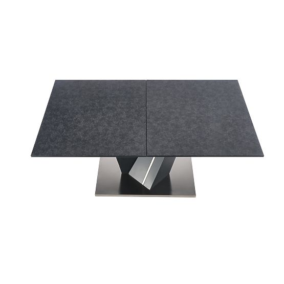 Ausziehbarer Tisch SALVADOR Platte - dunkle Asche, Beine - dunkle Asche (3p=1Stk)