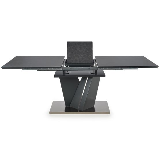 Ausziehbarer Tisch SALVADOR Platte - dunkle Asche, Beine - dunkle Asche (3p=1Stk)
