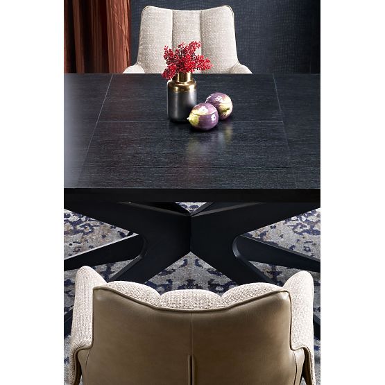 Ausziehbarer Tisch SANDRO, schwarz (2p=1 Stk)