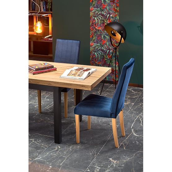 Ausziehbarer Tisch TIAGO 140-220/80 Platte: Eiche Craft, Beine: Schwarz