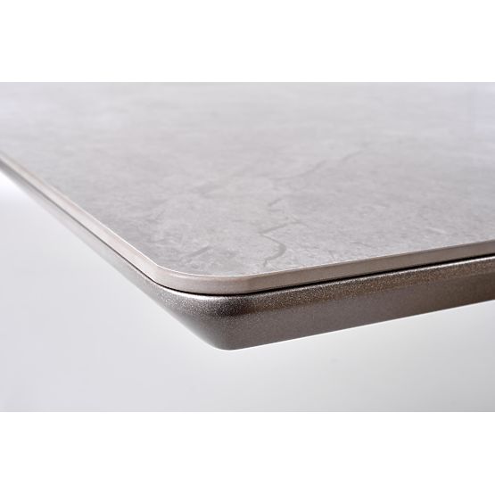 Ausziehbarer Tisch VALENTINO hellgrau/gold