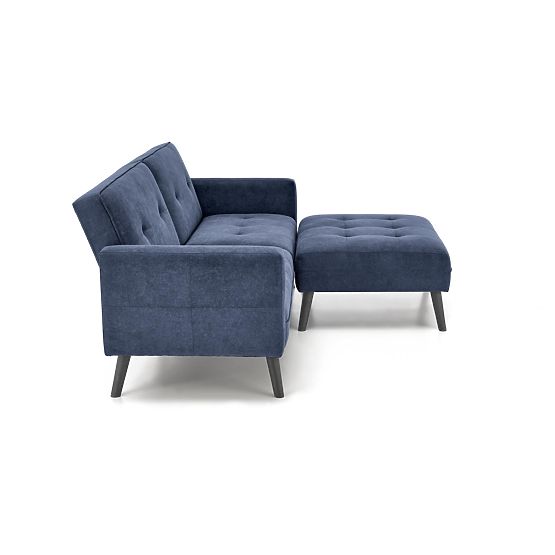 Ausziehbares Sofa CORNELIUS mit Ecksofa-Funktion blau (1p=1Stk)