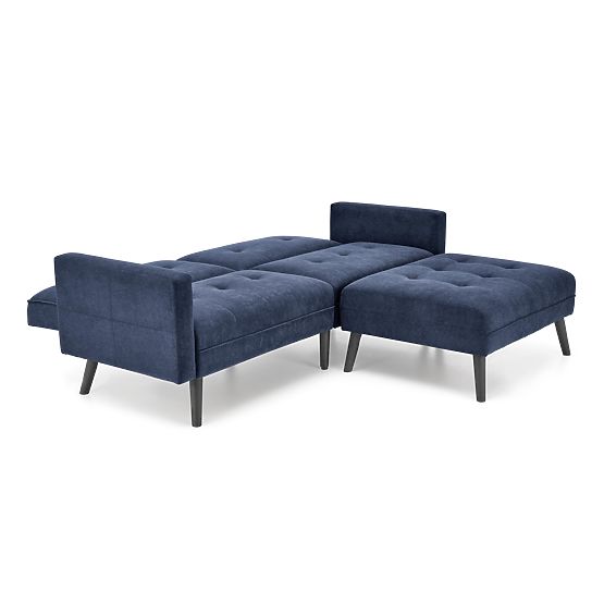 Ausziehbares Sofa CORNELIUS mit Ecksofa-Funktion blau (1p=1Stk)