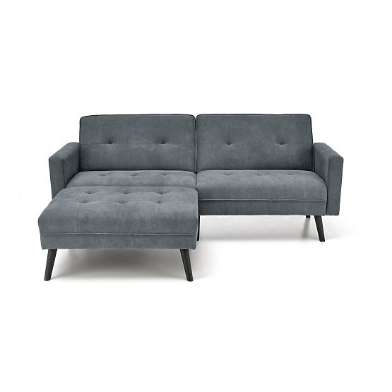 Ausziehbares Sofa CORNELIUS mit Ecksofa-Funktion grau (1p=1Stk)