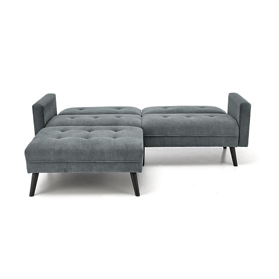 Ausziehbares Sofa CORNELIUS mit Ecksofa-Funktion grau (1p=1Stk)