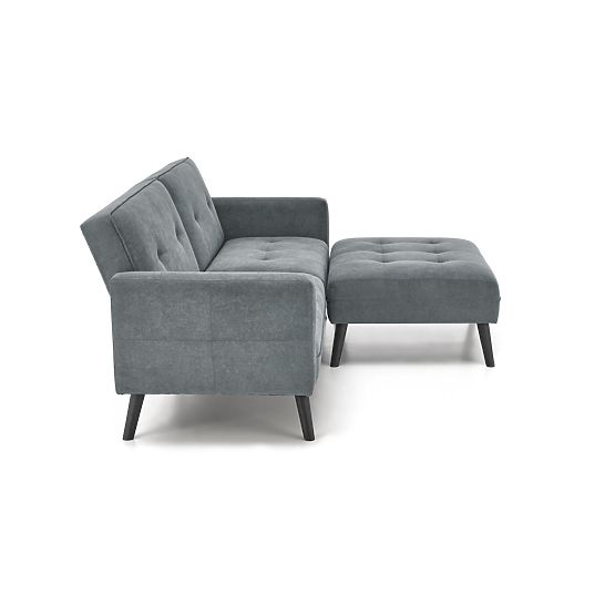 Ausziehbares Sofa CORNELIUS mit Ecksofa-Funktion grau (1p=1Stk)