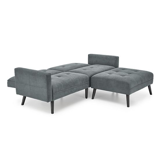 Ausziehbares Sofa CORNELIUS mit Ecksofa-Funktion grau (1p=1Stk)