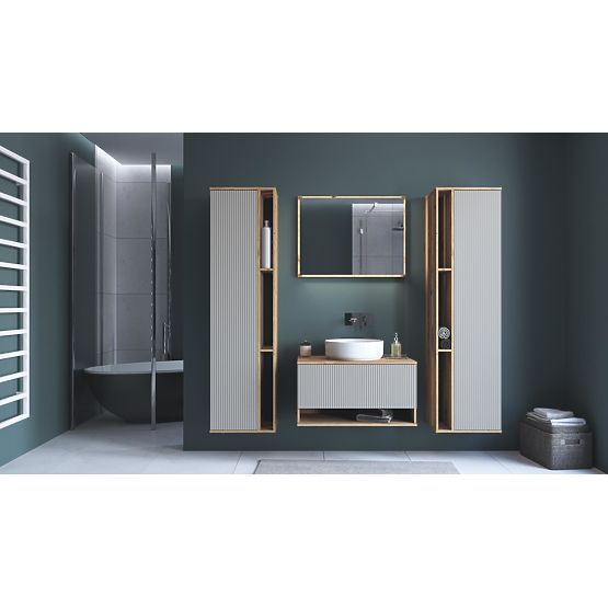 AVIOLA Unterschrank für Waschbecken 80/1S Eiche Artisan (1p=1Stk)