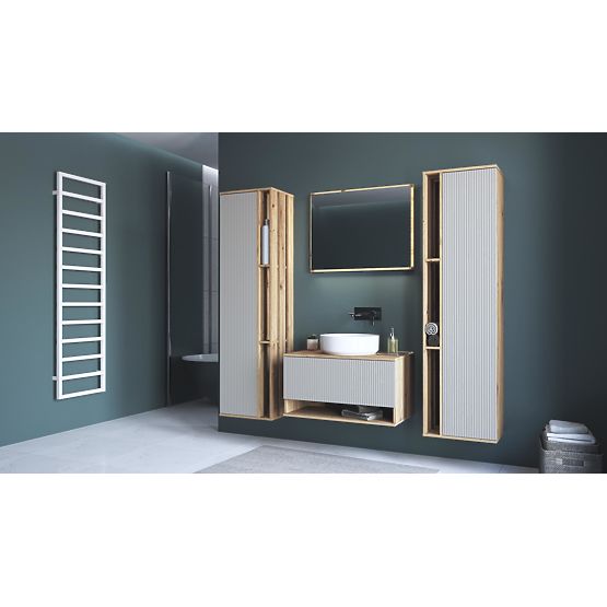 AVIOLA Unterschrank für Waschbecken 80/1S Eiche Artisan (1p=1Stk)