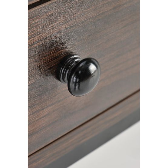 B46 Schreibtisch Nussbaum / Schwarz (1p=1 Stk)