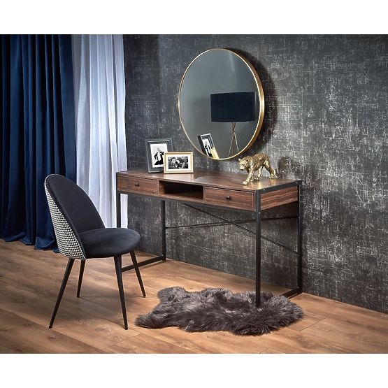 B46 Schreibtisch Nussbaum / Schwarz (1p=1 Stk)